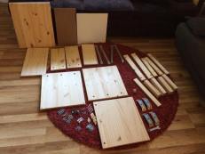 bedside table disassembled